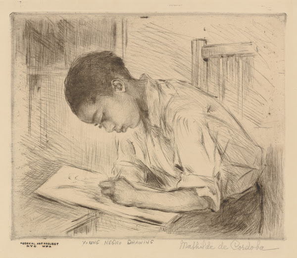 Young Negro Drawing 1935 1943