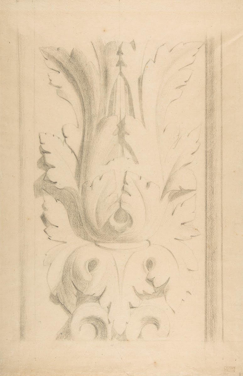 Architectural Motif Double Acanthus Fleuron ca 1875