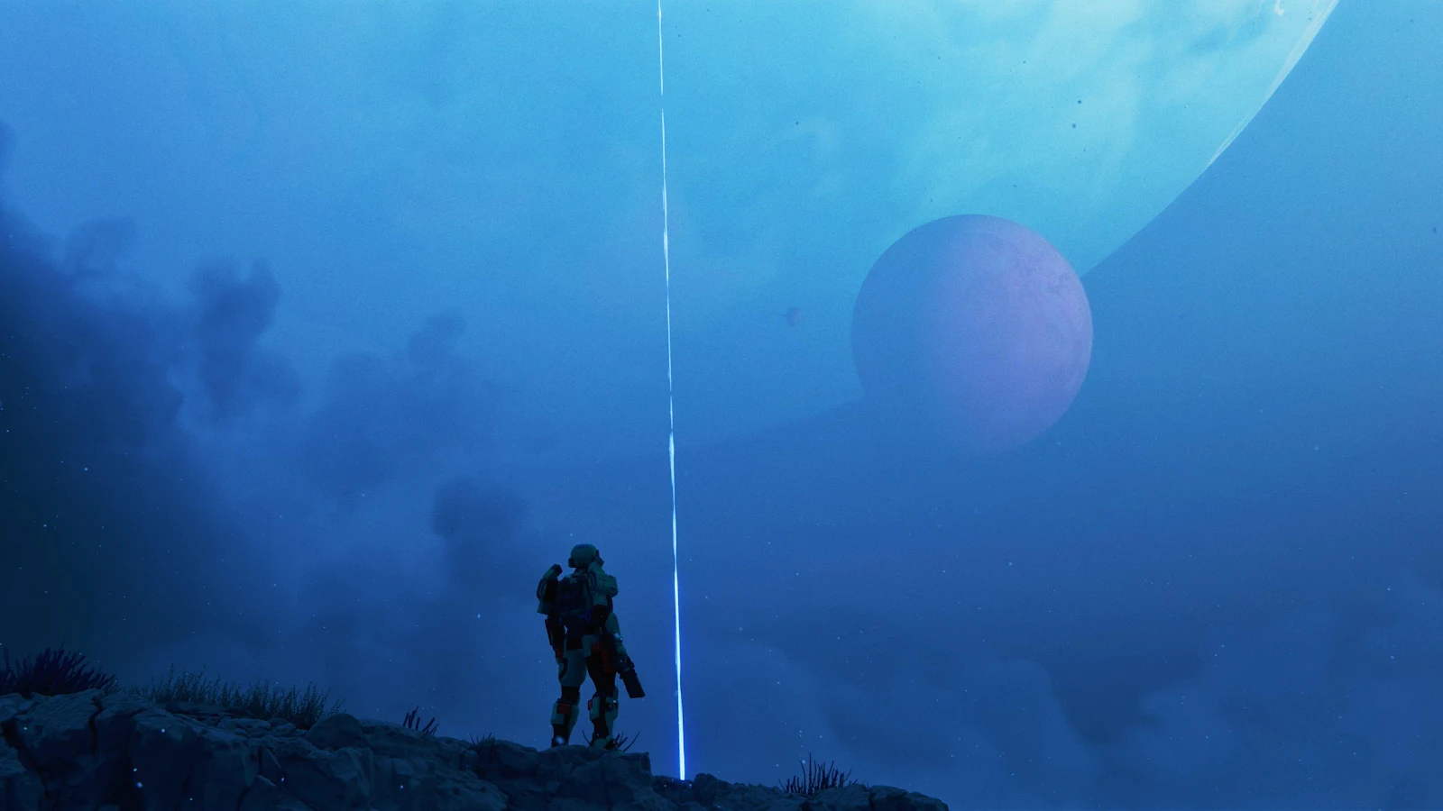 Spartan Under the Halo Ring - Sci-Fi Screenshot 4K Wallpaper (3840x2160)