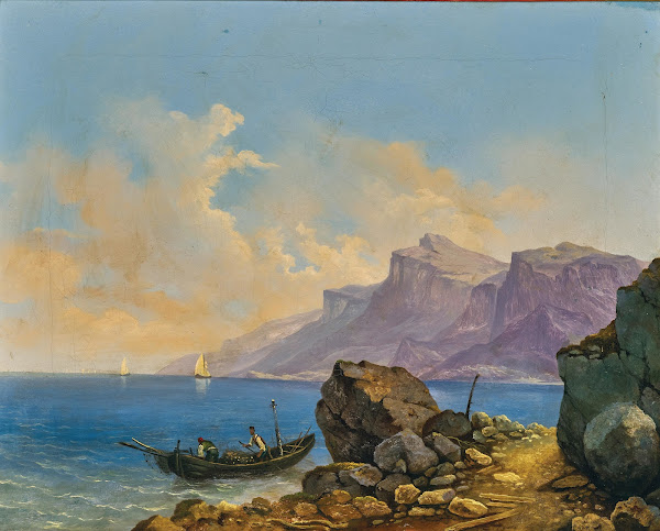 A Lake Landscape with a Boat