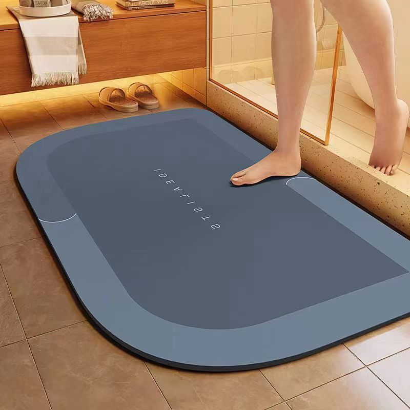 Bathroom mat, diatomaceous earth, absorbent, non-slip