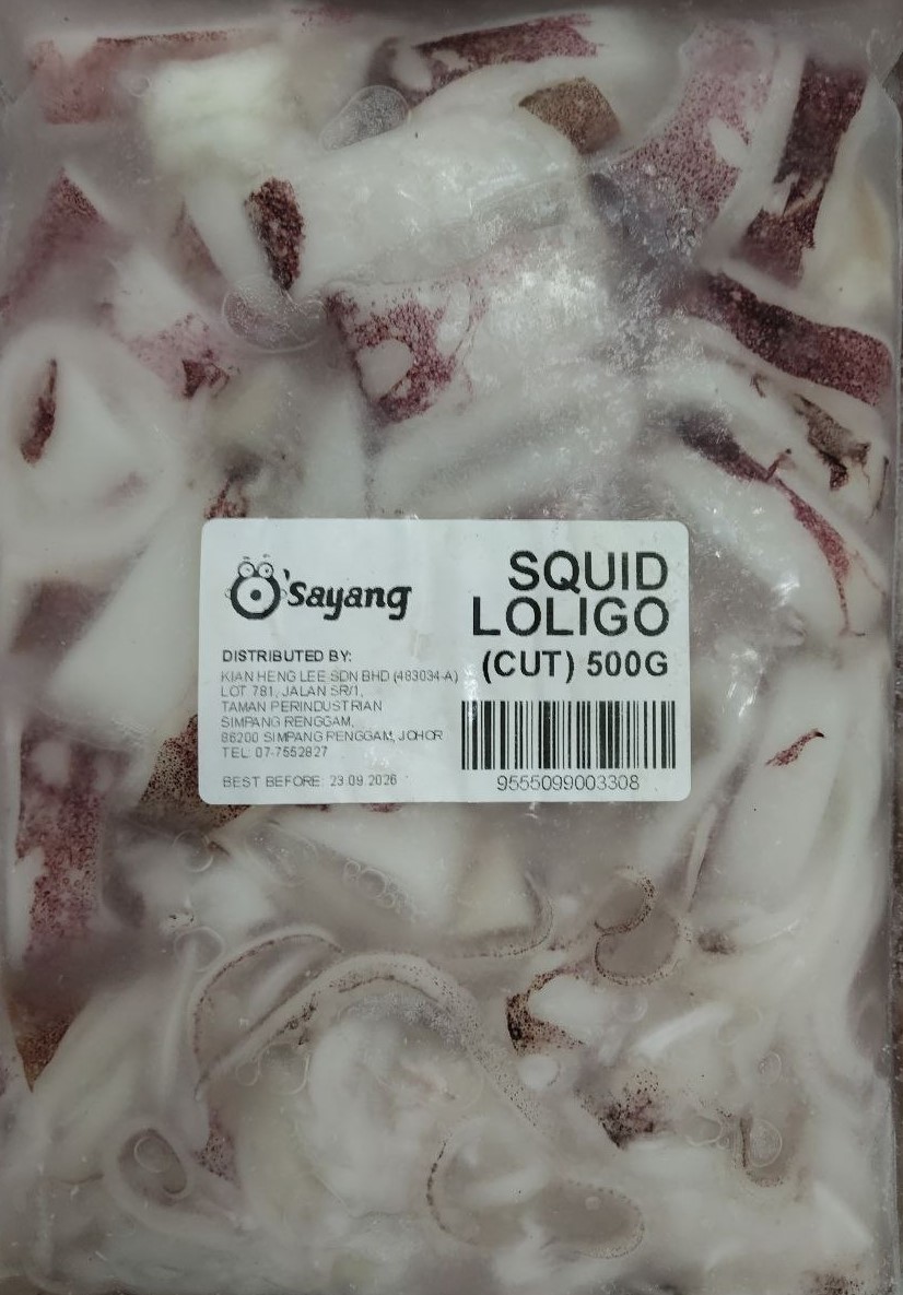 Squid Whole Loligo 10/20 500G