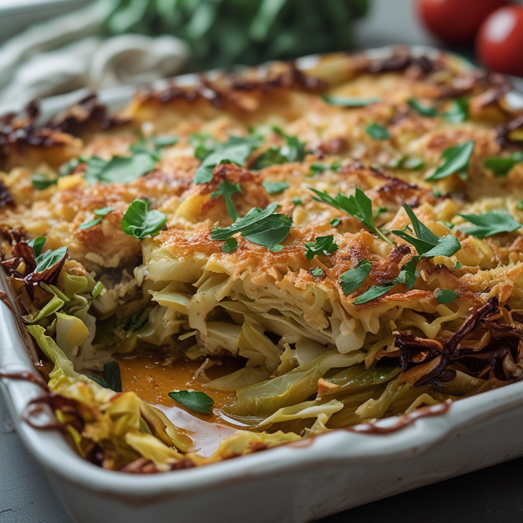 Delicious low-carb cabbage casserole for healthy connoisseurs! Easy Homemade & Comforting finished