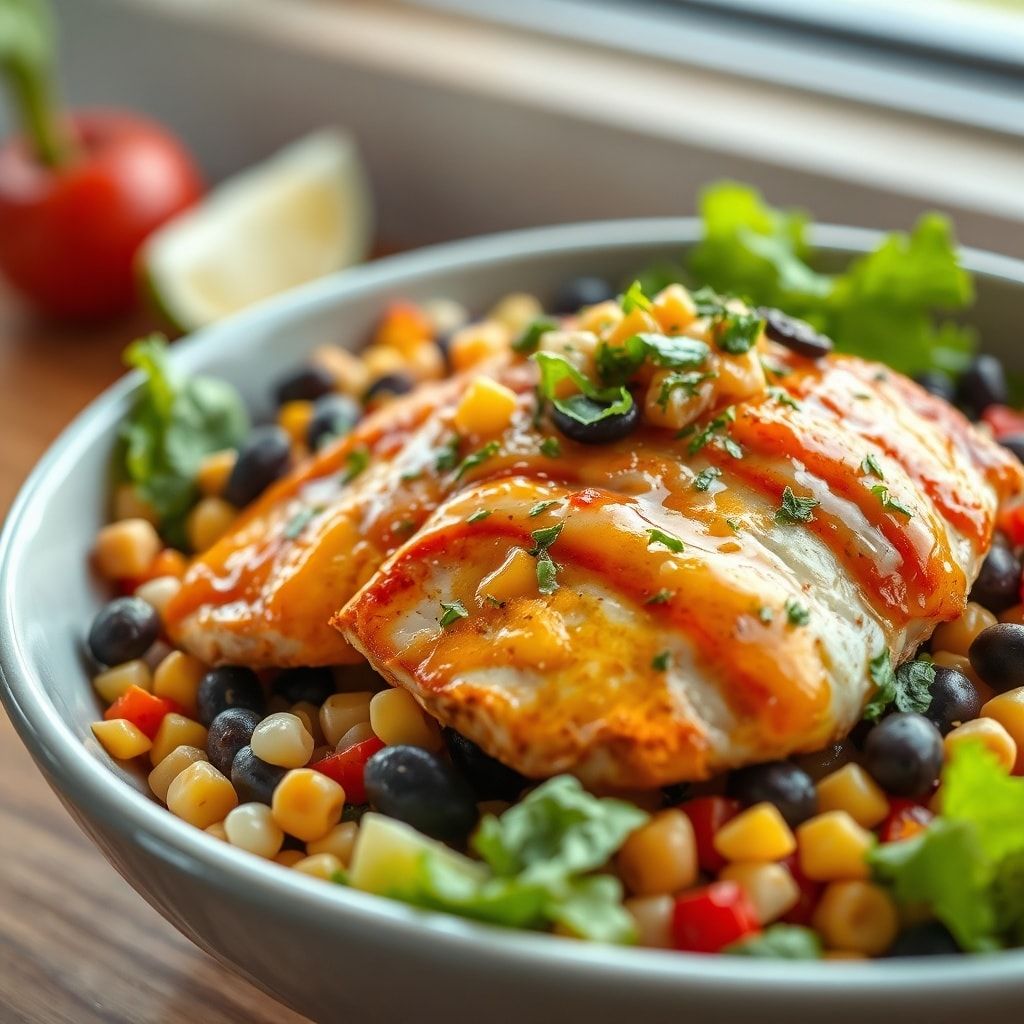 Easy Southwestern Chicken Salad with Black Beans and Corn (Quick & Family-Friendly)