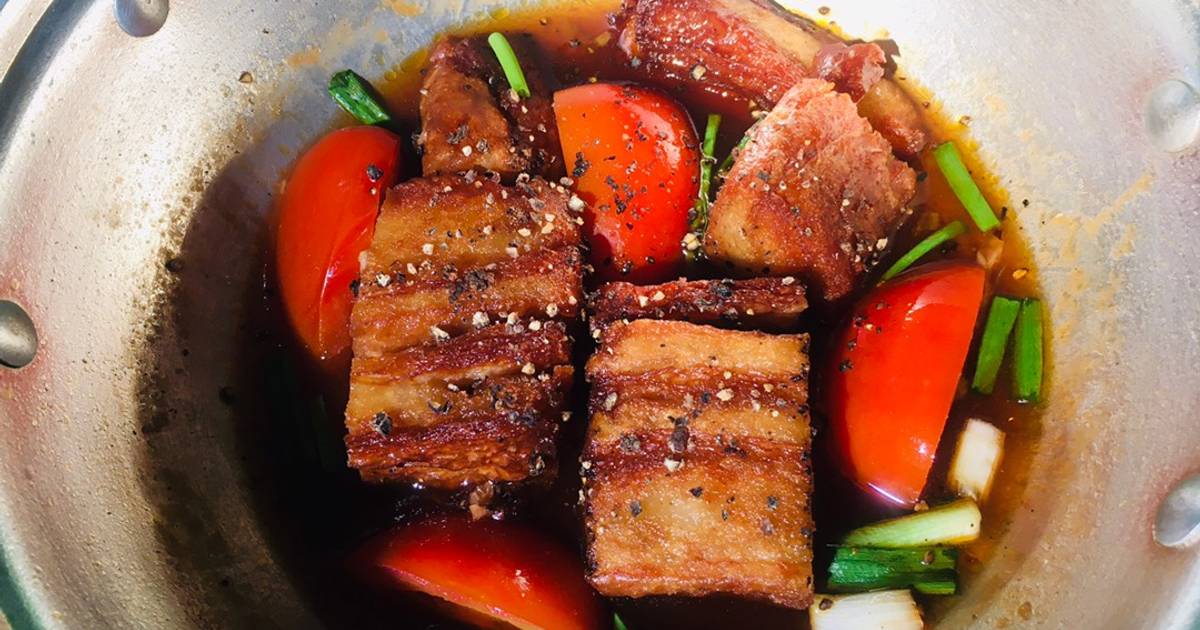 Thịt ba chỉ chay kho cà