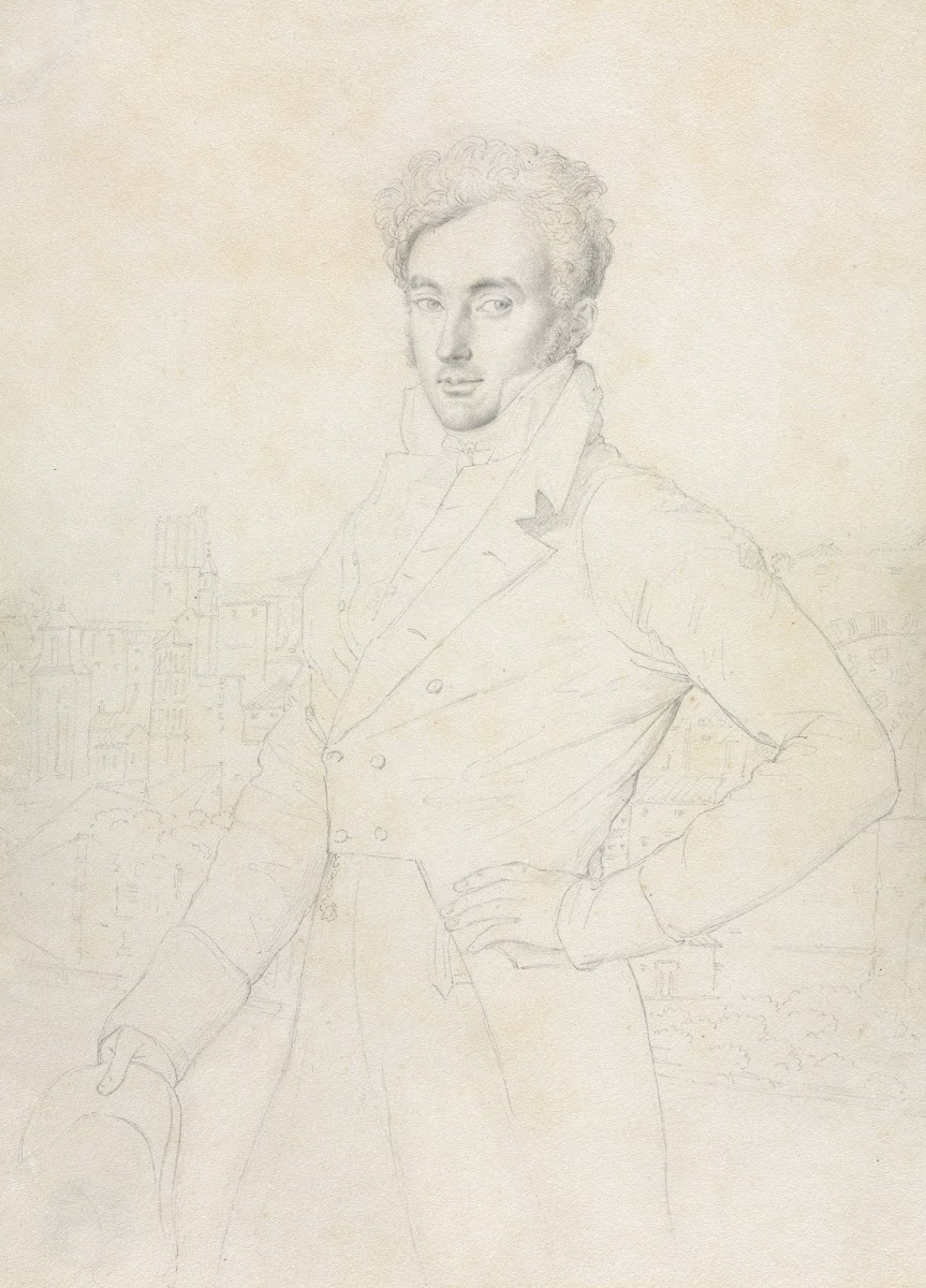 Portrait of a Young Man Standing on the Quirinal with the Turris Comitum in the