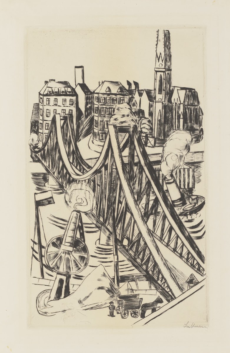 Large Bridge the Eiserne Steg in Frankfurt am Main 1922