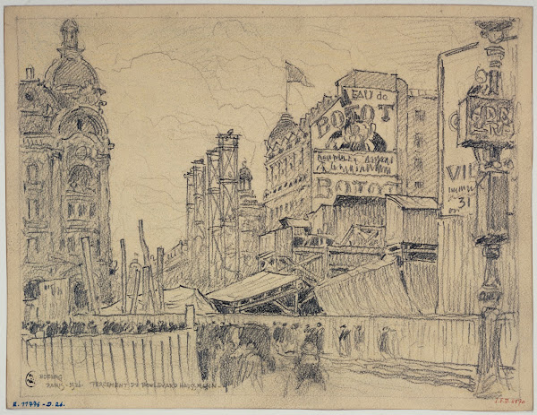 Le percement du boulevard Haussmann 1926