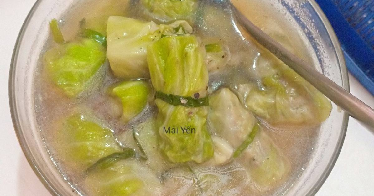 Canh bắp cải cuộn thịt