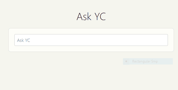 Captura de Ask YC