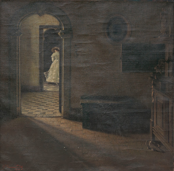 Interior with a Lady 1918