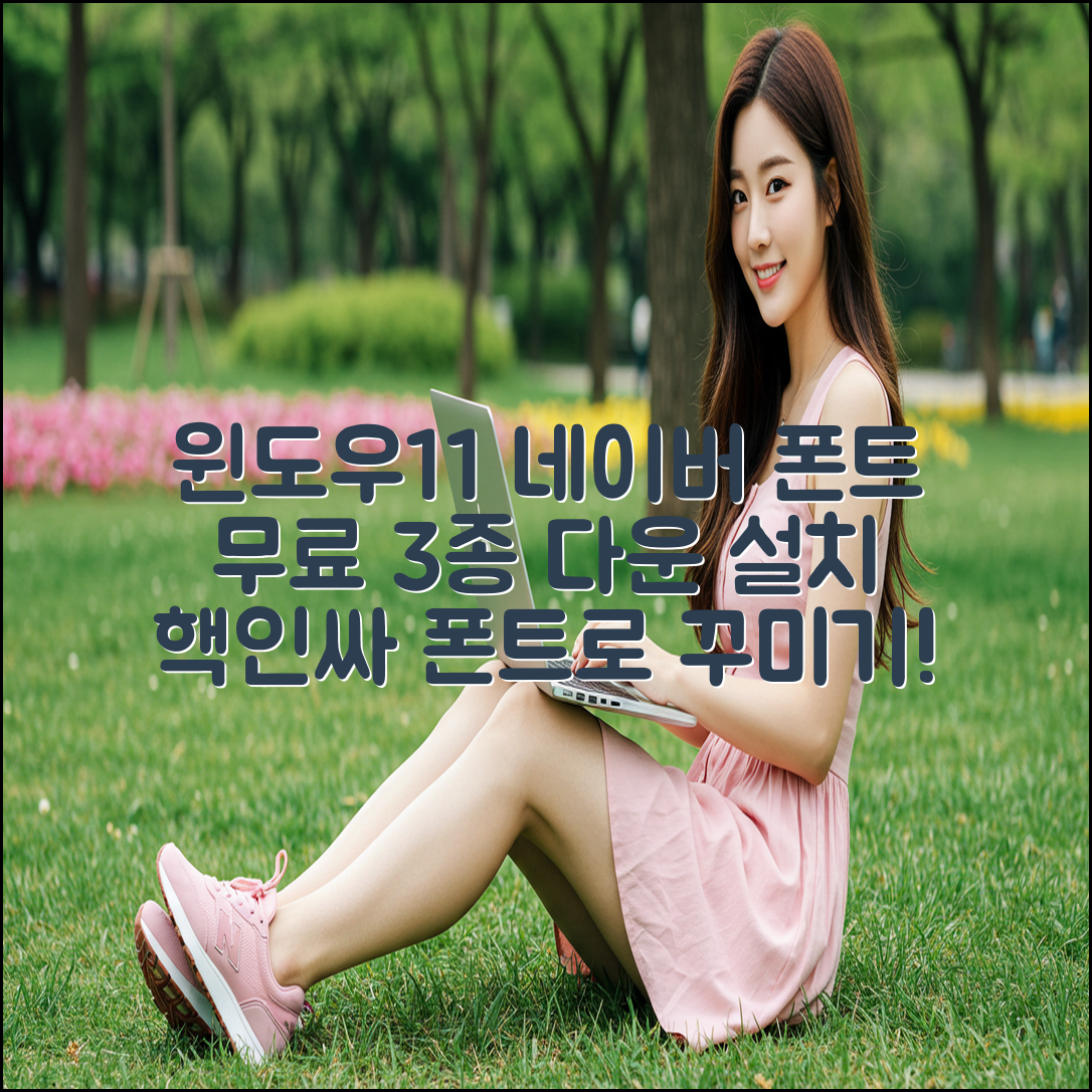 윈도우 11 네이버 폰트 3가지 무료 다운 & 설치