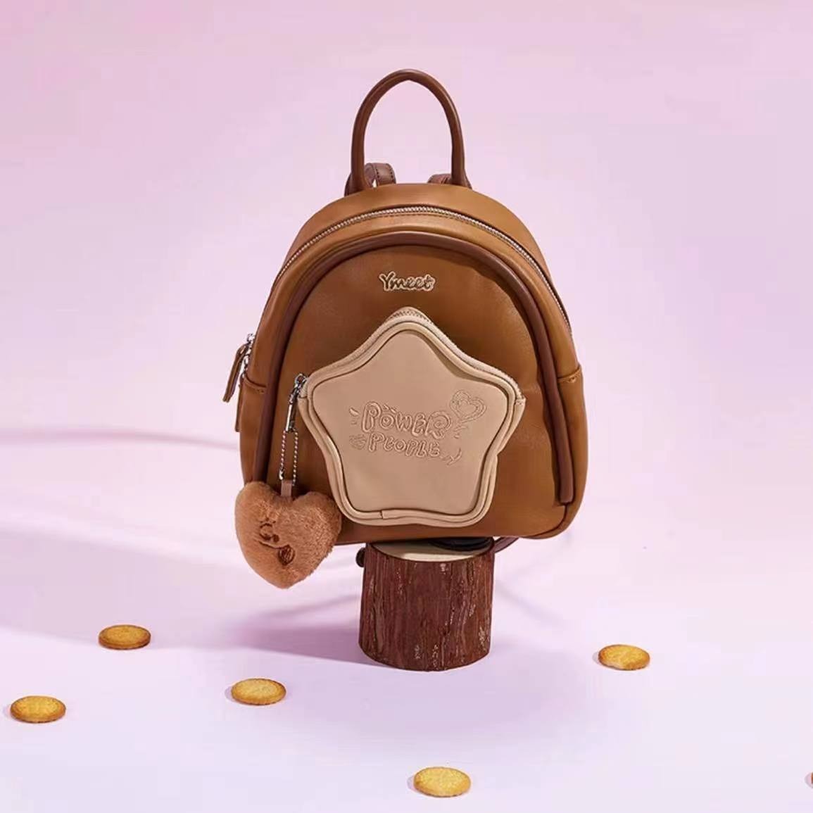 Mini backpack with five-star design