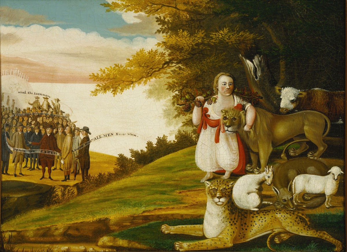 A Peaceable Kingdom with Quakers Bearing Banners 1829 30 between 1829 and 1830