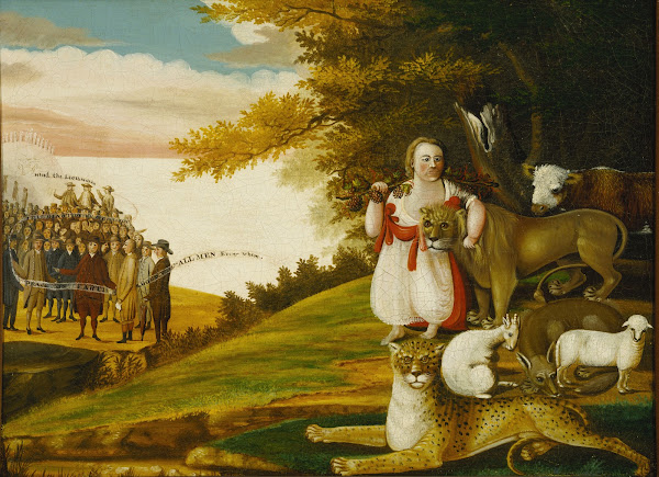 A Peaceable Kingdom with Quakers Bearing Banners 1829 30 between 1829 and 1830