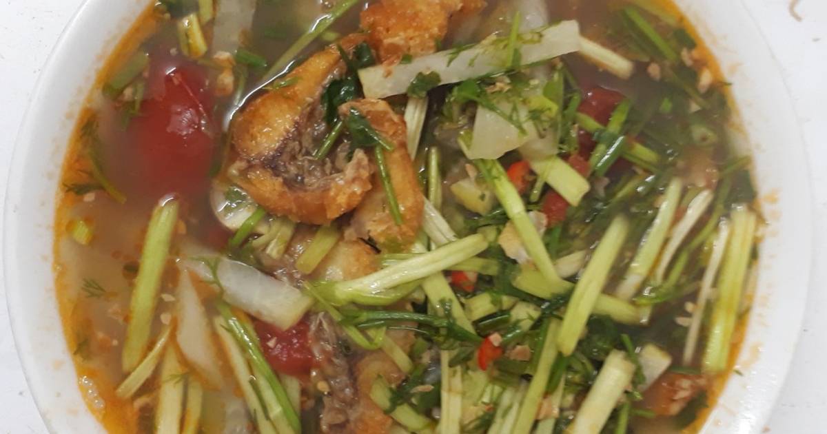 Cá điêu hồng nấu canh chua