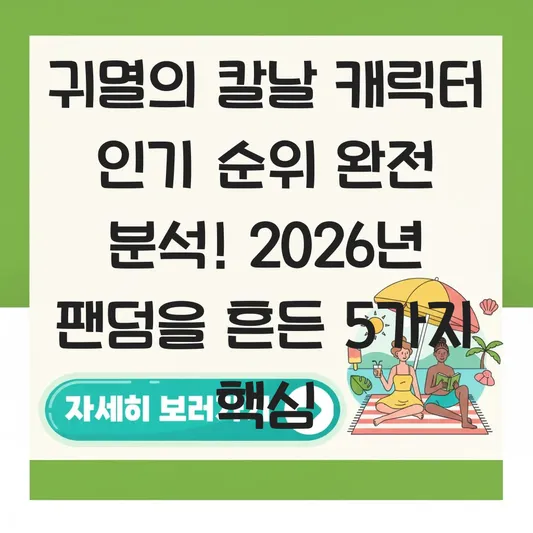 귀멸의 칼날 캐릭터 인기 순위별 분석