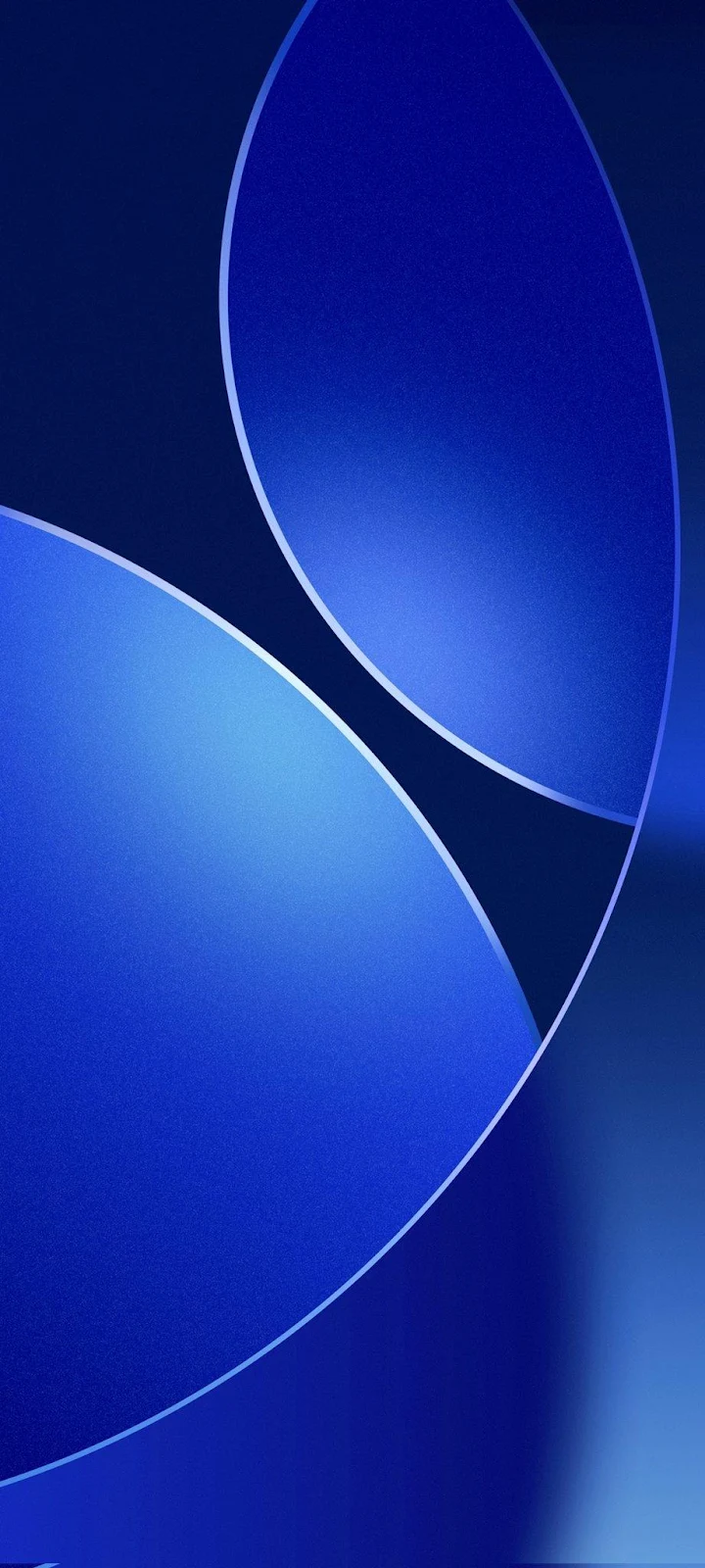 Abstract Blue Curved Layers - Abstract Digital Art iPhone Wallpaper (921x2048)