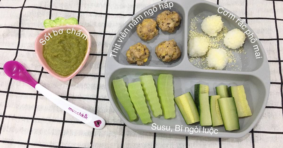 THỊT VIÊN NẤM MIX NGÔ HẤP (blw)