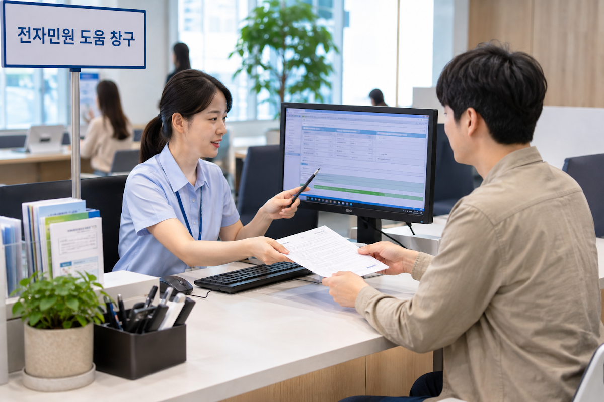 임대차 신고 내용을 정정하고 접수 결과를 확인하는 세입자