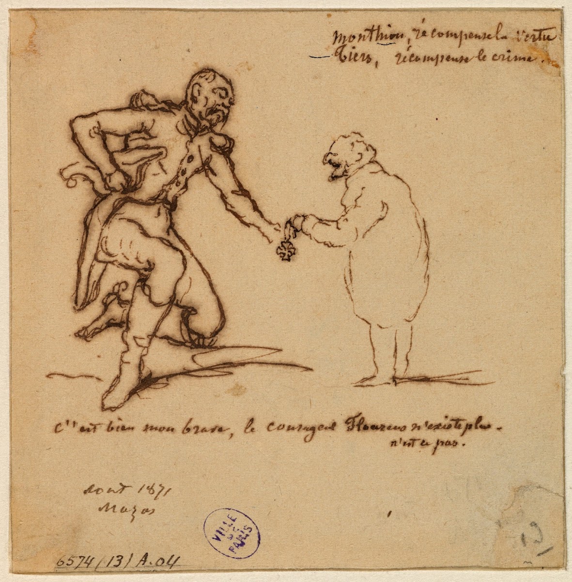 Caricature de Thiers 1871