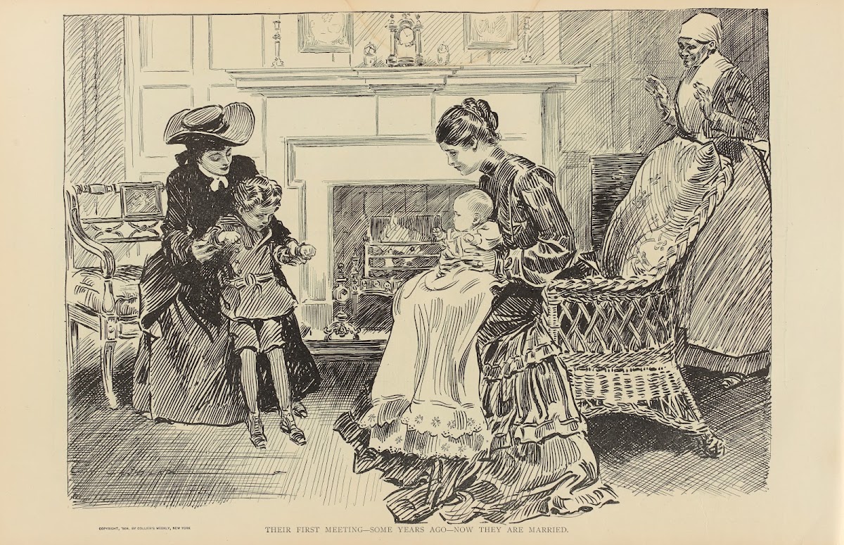 Their first meetingsome years agonow they are married 1900 1905