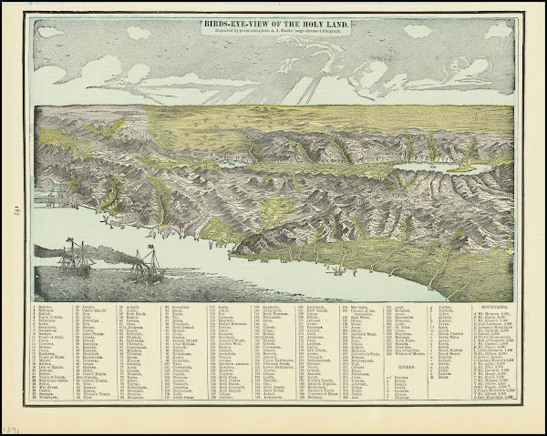 Birds Eye View of the Holy Land 1891