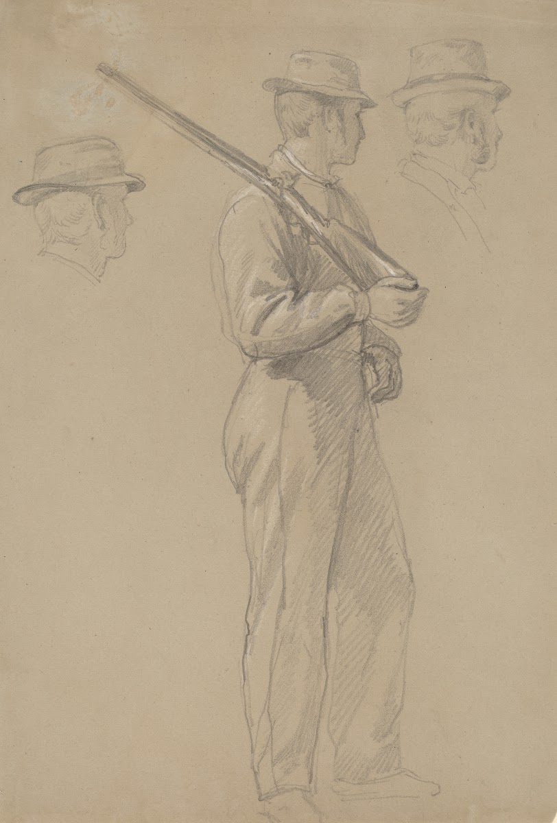 Recruit Two Studies of Heads c 1862
