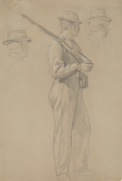 Recruit Two Studies of Heads c 1862