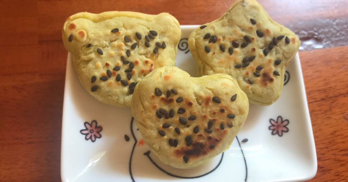 Ăn dặm - Bánh khoai lang phô mai mè đen
