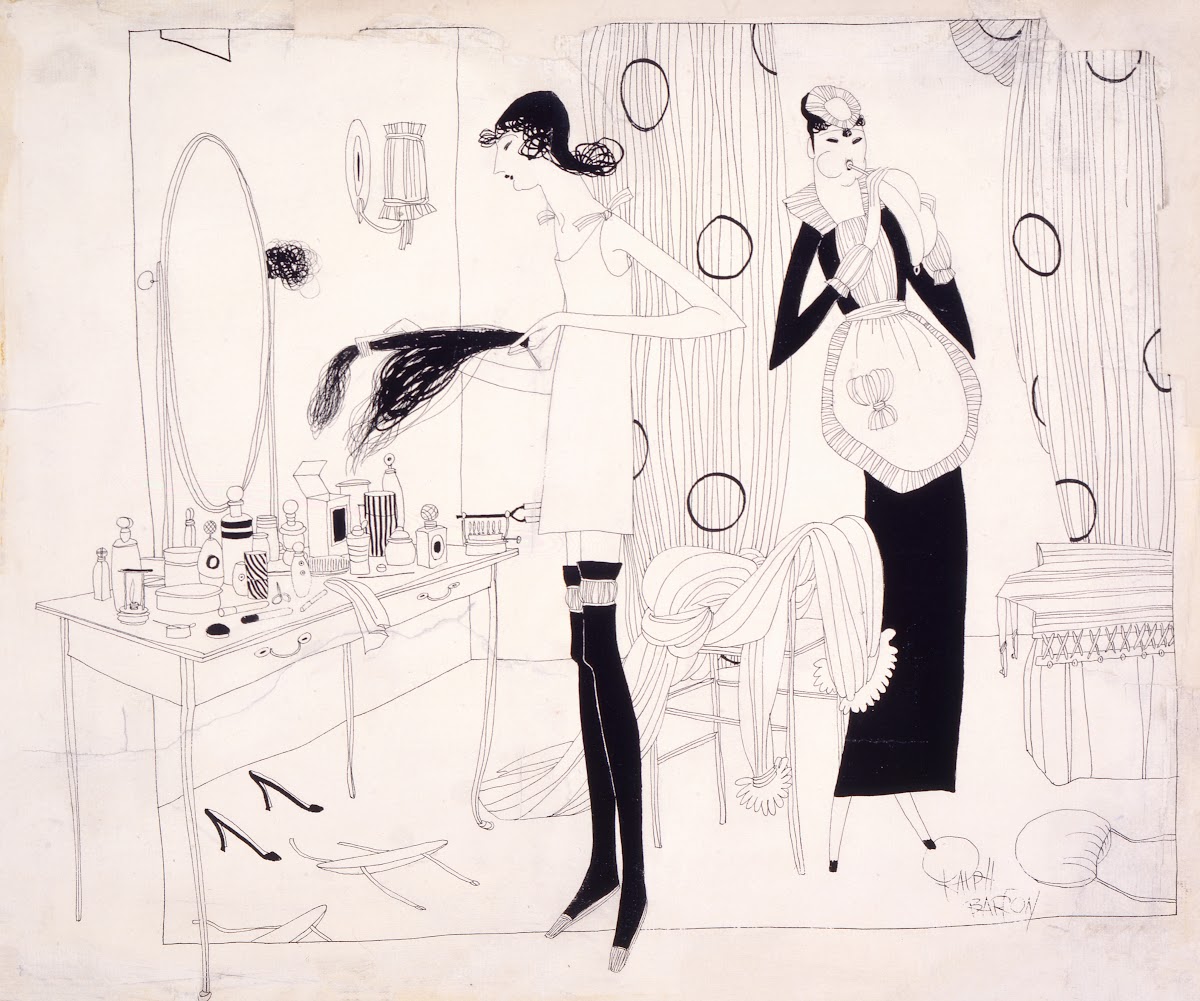 Woman in dressing room 1915