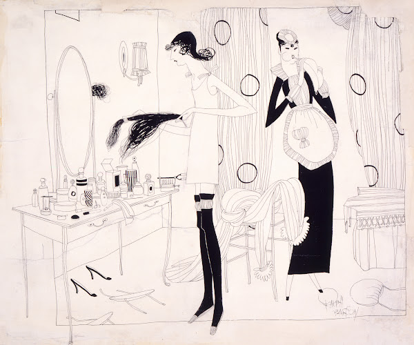 Woman in dressing room 1915