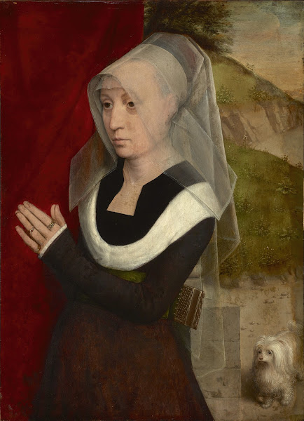 Portrait of a woman at prayer circa 1480
