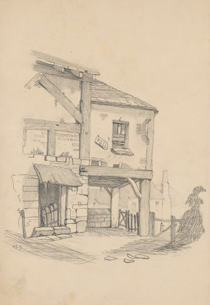 Pencil exercise no 6  rustic half timbered toll house 1845