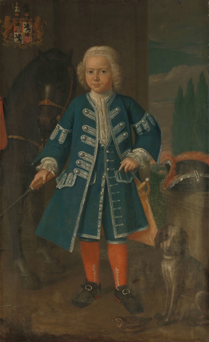 Portrait of Diederik van Hemert Lord of Babyloniënbroek at six years of age 1735