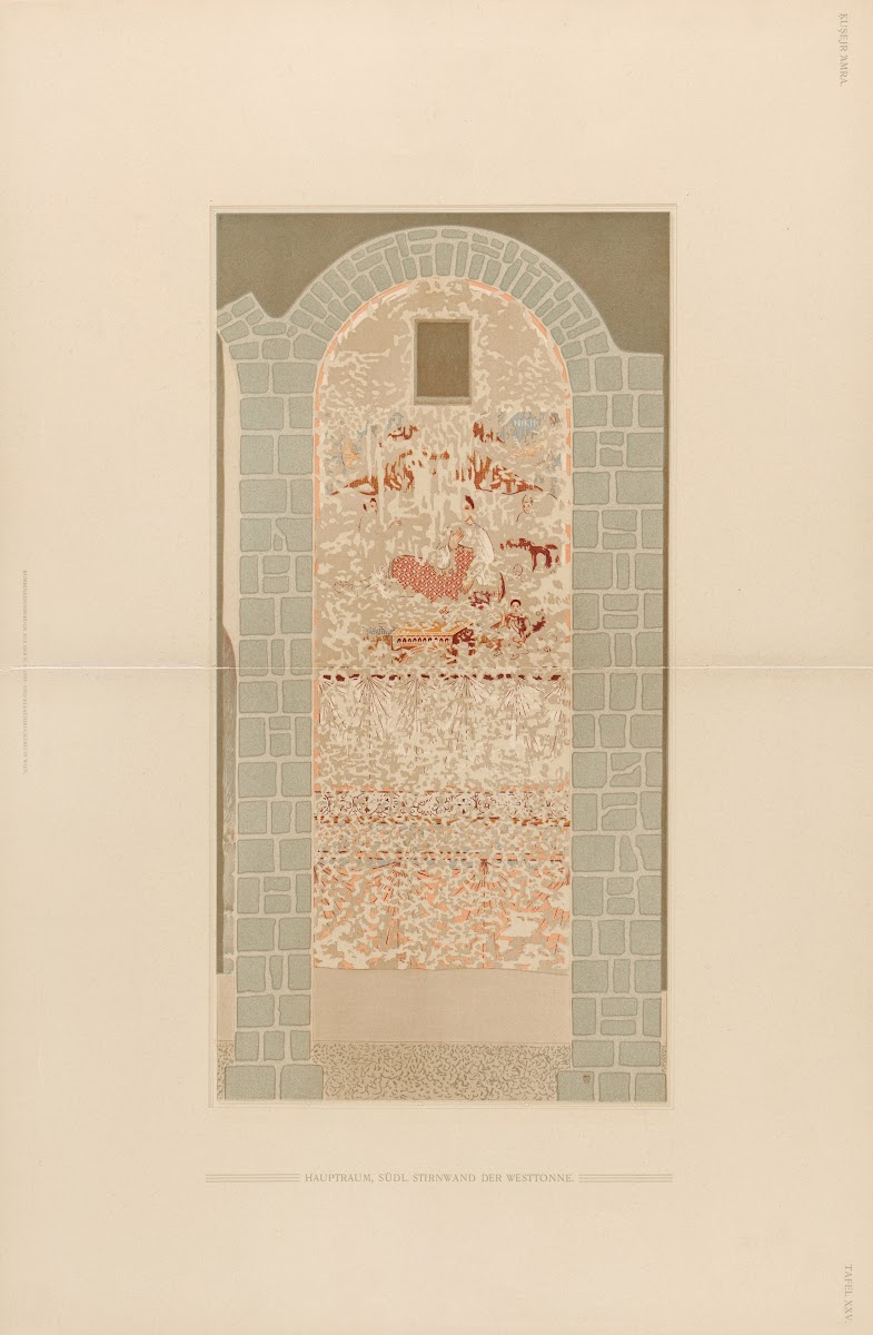 Ḳuṣejr ʻAmra mit einer Karte von Arabia Petraea Pl25 1907