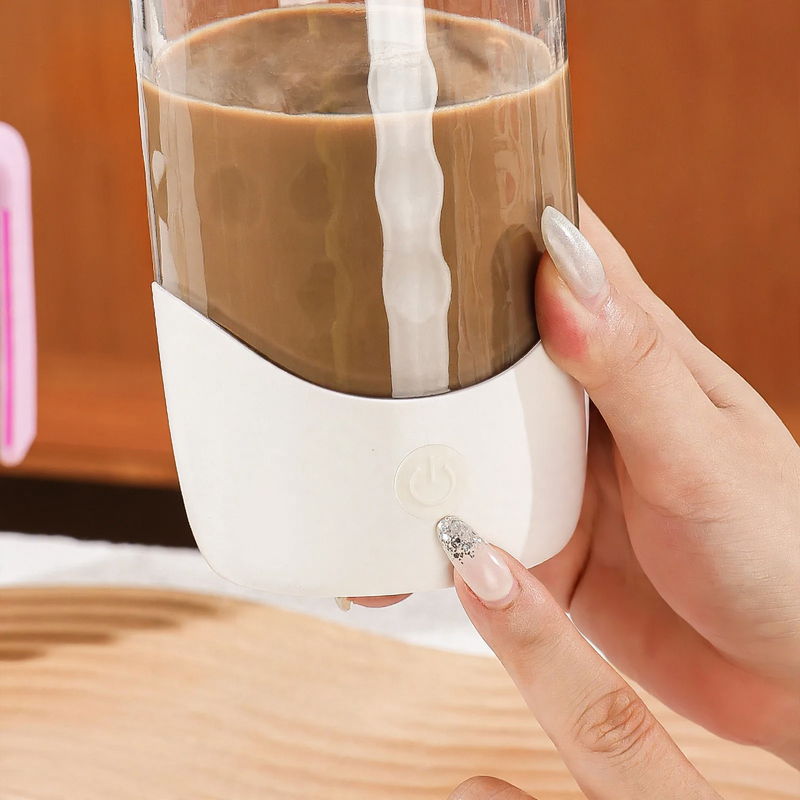 Portable electric mixer cup, 550 ml, with handle