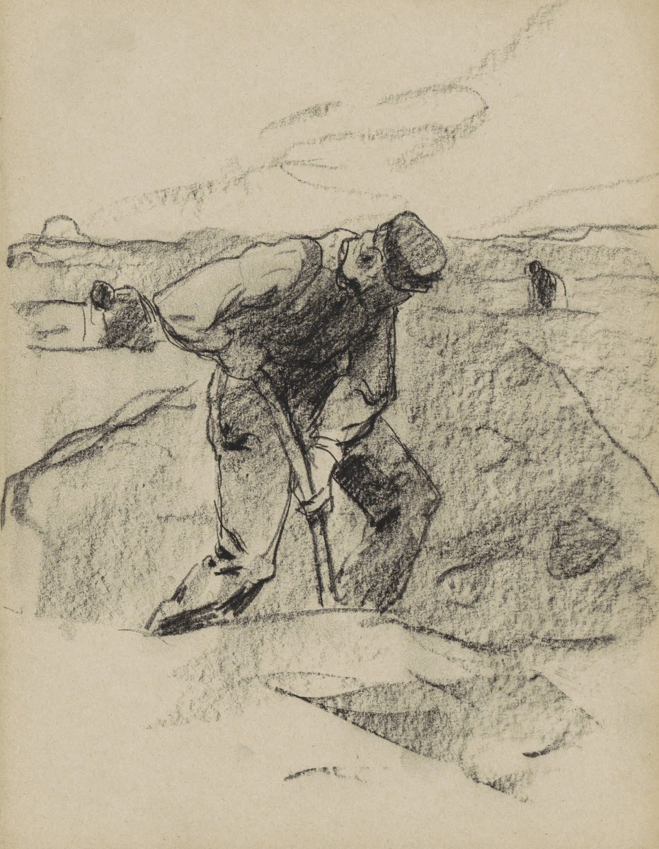 Drie gravende heiwerkers 1884 1887