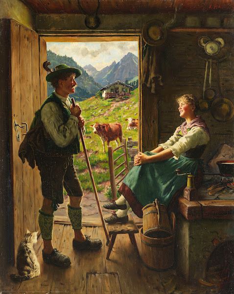 Besuch auf der Alm 1880