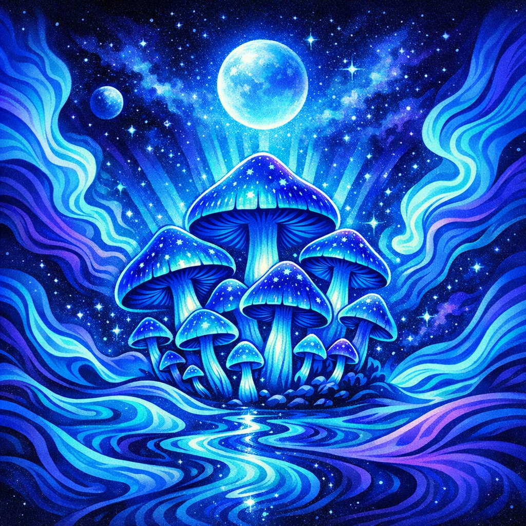 heroic dose mushrooms – creative and expressive visual interpretation of profound psychedelic exploration