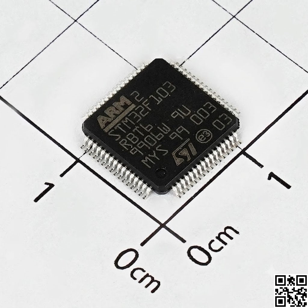 STM32F103RBT6 64-LQFP, 32-Bit ARM Cortex M3 Microcontroller, 72MHz, 128KB FLASH