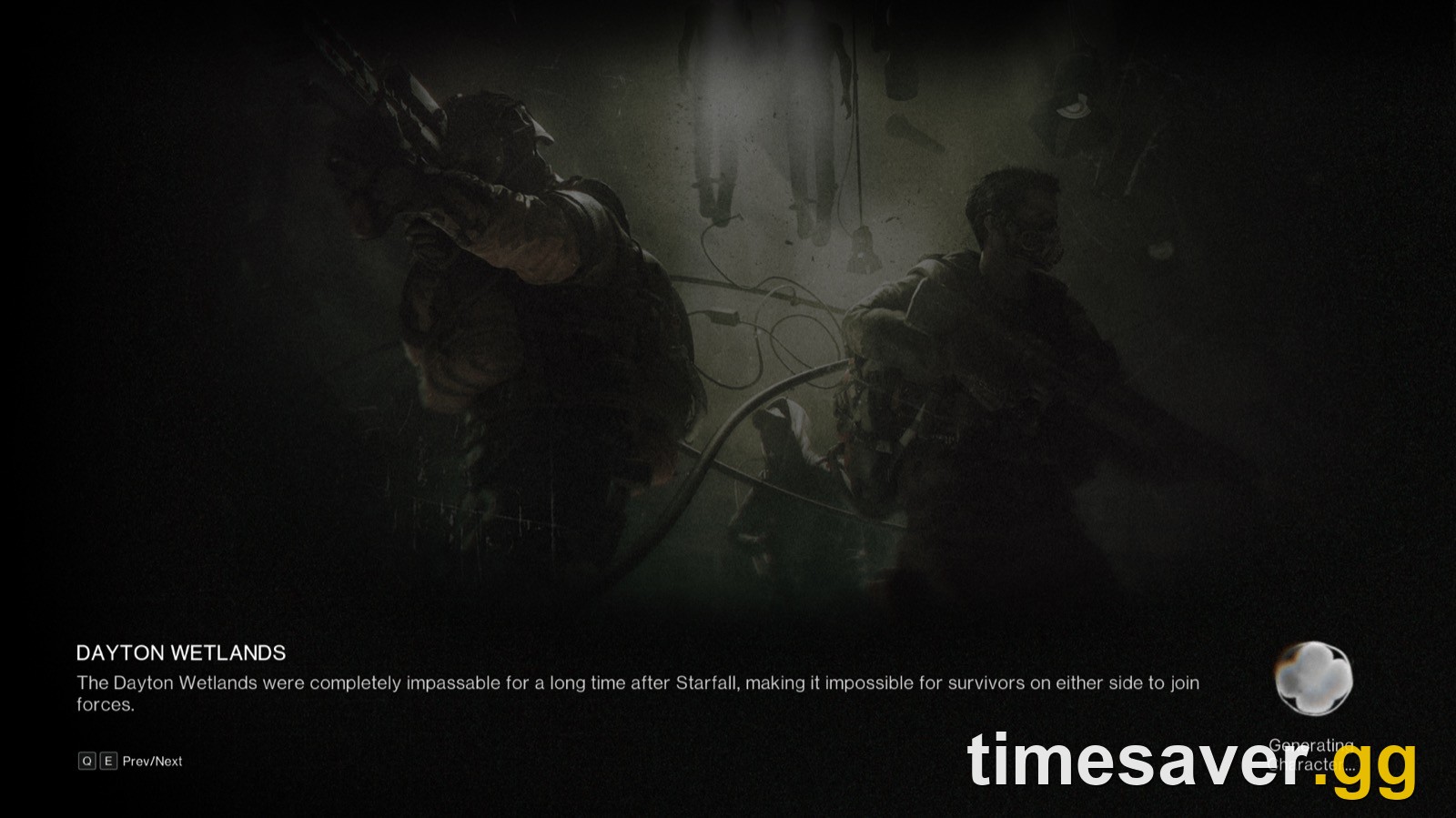 Once Human Generating Character loading screen on console, the moment where players often find their character missing or attached to the wrong server