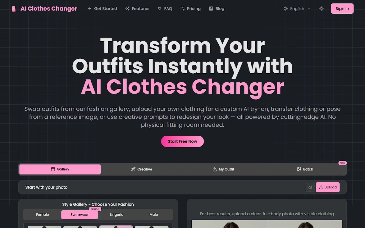Captura de AI Clothes Changer