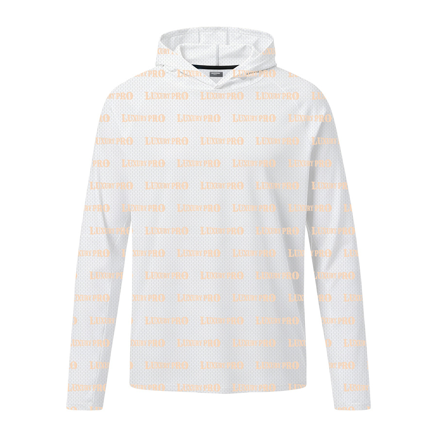 AOP TPM bird eye fabric raglan hooded sweatshirt