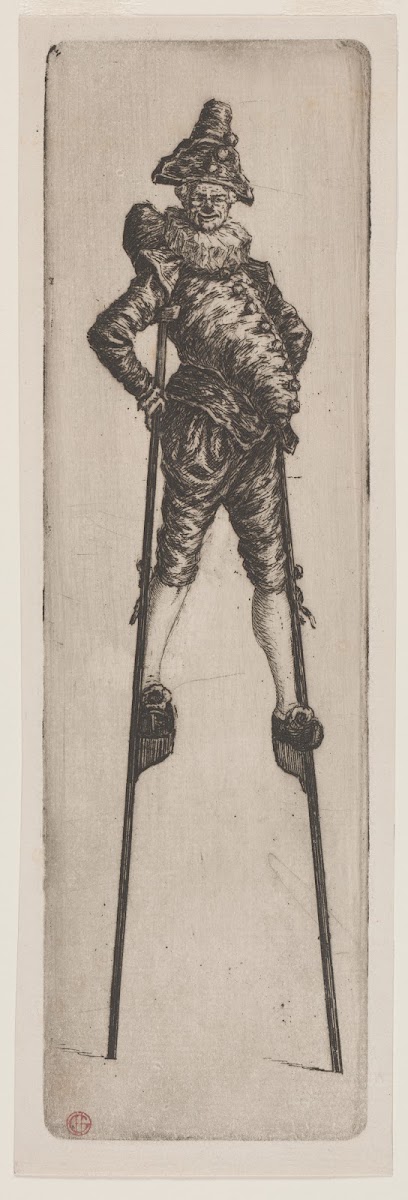 Punchinello on Stilts c 1888