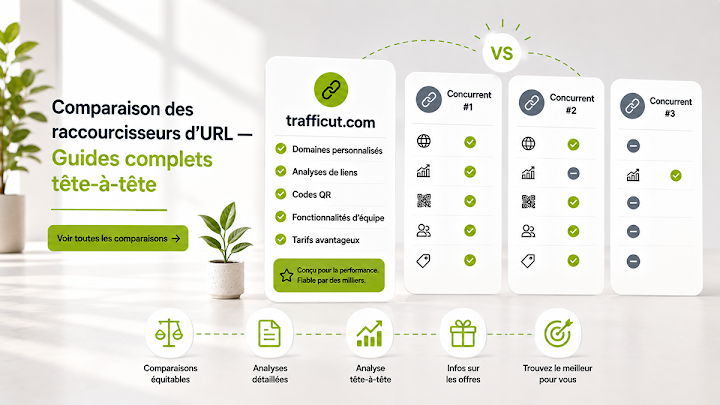 Les meilleures alternatives à Trafficut : comparaison complète des URL shorteners en 2026