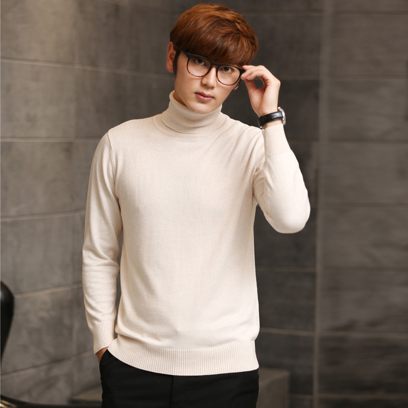 Men's Wool Sweater with Turtleneck