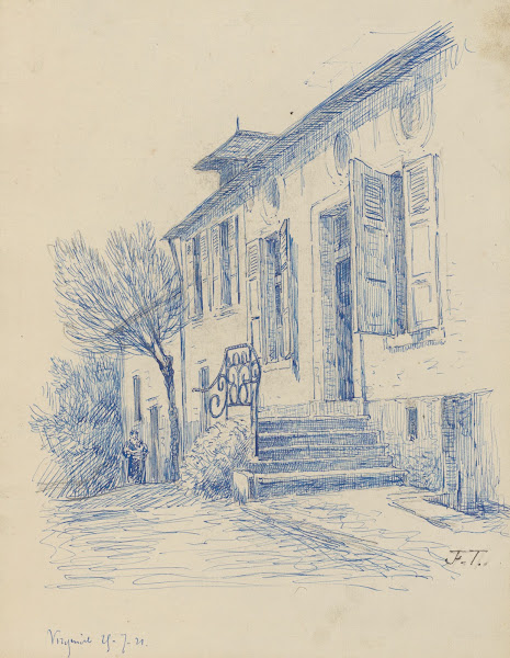Perron dune maison campagnarde à Virginal 1921