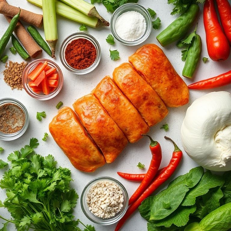 Ingredients for Crispy Dry Chili Chicken Bites with a Spicy Kick – Quick & Crispy Homemade Snack