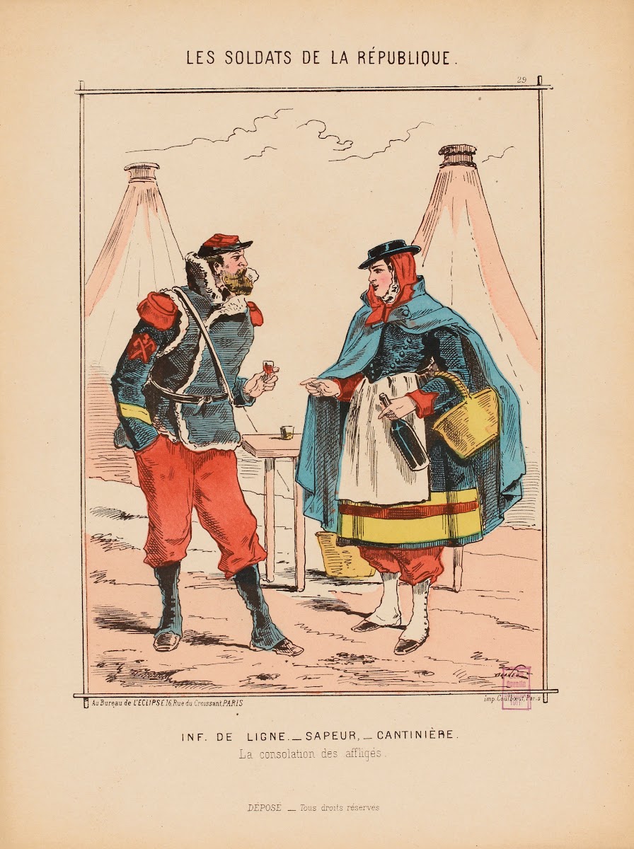 Inf de ligne  Sapeur  Cantinière 1871